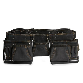 Сумка-пояс монтажника кожаная СК-12 премиум-серия «DEAD BULL»