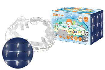 Гирлянда светодиодная "Клубочки" 3 м, 15LED, белый, 8 режимов, 250В, IP20, TDM