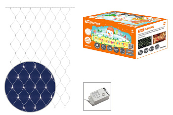 Гирлянда новогодняя "Сеть" 1,5х1,5 м, белый свет,  8 режимов, наружное использование, IP44, TDM