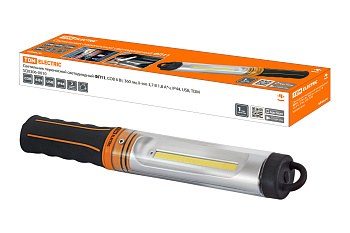 Светильник переносной светодиодный ФП11, COB 6 Вт, 360 лм, li-ion 3,7 В 1,8 А*ч, IP44, USB, TDM 