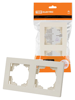 Рамка 2-х постовая сл. кость "Сенеж" TDM