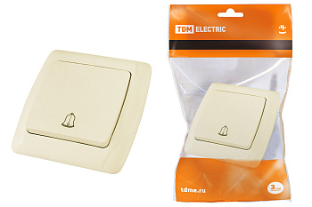 Кнопка звонковая 6А сл. кость "Онега" TDM