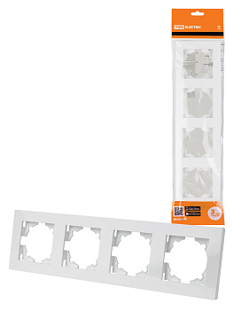 Рамка 4-х постовая белая "Сенеж" TDM